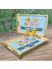 Mr. & Mrs. Panda Sofatablett Igel Familie mit Spruch in Blau Pastell