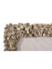 Mauro Ferretti Silberner Harzrahmen mit Blumenmuster, 26,5 x 2 x 31,8 cm
