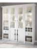 Furn.Design Buffetschrank weiß Pinie Landhaus, Vitrinenschrank mit Weinregal 194 x 207 cm