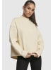 Urban Classics Urban Classics Damen Ladies Oversized High Neck Crew in sand
