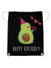 Mr. & Mrs. Panda Sportbeutel Avocado Geburtstag mit Spruch in Schwarz