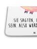 Mr. & Mrs. Panda Untersetzer Einhorn Schwein mit Spruch in Weiß