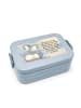 Mr. & Mrs. Panda Brotdose Pinguine Kuscheln Design mit Spruch in Blau Pastell