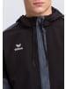 erima Squad Tracktop Trainingsjacke mit Kapuze in schwarz/slate grey