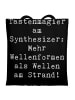 Mr. & Mrs. Panda Tragetasche Synthesizer Magie mit Spruch in Schwarz