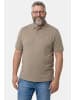 Men Plus Poloshirt in braun grau