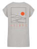 F4NT4STIC Extended Shoulder T-Shirt Escape Discover the World Landscape in grau meliert