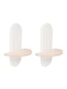 relaxdays 2 x Wandregal in Weiß/ Natur - (B)21,5 x (H)30 x (T)12 cm