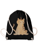 Mr. & Mrs. Panda gym tasche Einhorn Katze ohne Spruch in Schwarz