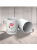 Mr. & Mrs. Panda Kindertasse Blume HageRundunge mit Spruch in Weiß