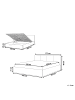Beliani Doppelbett ORBEY in Grau - (W) 177 x (H) 88 x (L) 212 cm