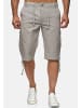 RESLAD Stoffhose 3/4 Cargo Bermuda in hellgrau