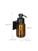 relaxdays 2 x Seifenspender in Braun/ Schwarz - 250 ml