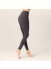 Kunert Strickstrumpfleggings Sensual Cotton weicher Bund in Antracite