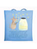 Mr. & Mrs. Panda Tote Bag Maus Sterne mit Spruch in Sky Blue