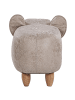Beliani Tierhocker JUMBO in Grau/Braun - (W) 34 x (H) 38 x (L) 63 cm