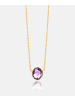 Diamant L'éternel Halskette aus 585 Gelbgold mit Amethyst
