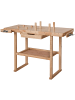 tectake Holzwerkbank  117 x 47,5 x 83 cm, braun