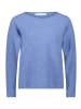 BETTY & CO Strickpullover mit Rundhalsausschnitt in Middle Blue Melange