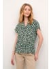 Cream Kurzarm-Bluse CRTiah Loose fit in Winter Green Daisy Flower