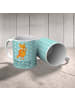 Mr. & Mrs. Panda Kaffeetasse Fuchs Lord mit Spruch in Türkis Pastell