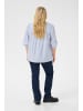 KAFFE curve Langarm-Bluse KCmilana Regular fit in Blue/White Stripe