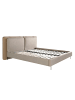 Angel Cerdá Bett 7154 in Nerz / Grau / Stahl – (B)217 x (H)222 x (T)100 cm