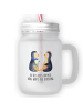 Mr. & Mrs. Panda Glas Pinguin Pärchen mit Spruch in Transparent
