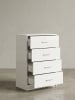 KADIMA DESIGN Hochglanz Sideboard, 4 Schubladen, modern, vielseitig, zeitloses Design