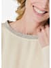 GOLDNER Schlichtes Langarmshirt mit Glanz in cremeweiß
