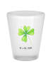 Mr. & Mrs. Panda Schnapsglas Blume Kleeblatt ohne Spruch in Transparent