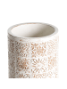 Beliani Outdoor Blumentopf KARISTOS in Weiß/Beige/Braun - (W) 36 x (H) 55 x (L) 36 cm