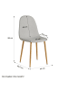 Homestyle4u Esszimmerstuhl 2er Set in Grau