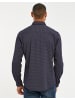 Threadbare Freizeithemd THB Shirt L/Slv Trim in Navy/ Pink