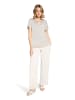 Betty Barclay Satin-Bluse kurzarm in Grau Beige