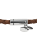 Tom Tailor Armband Edelstahl, Leder in braun