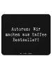 Mr. & Mrs. Panda Mauspad Spruch Autorin Kaffee mit Spruch in Schwarz
