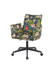 DUBI Möbel 2er-Set: Bürostuhl Mika-Malu in Blumen - (B)60 x (H)86 x  (T)63 cm