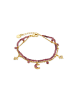 Luxenter Armband mit rosa Kristall, 18 Karat vergoldet – Ethal