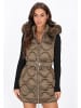 faina Women Vest in brown bronze