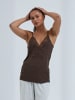Seamless Basic Top Lace in Umber Brown