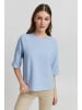 Oxmo Rundhalspullover JONNE 21950023-ME Pullover mit Strukturmuster in Blau