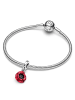 Pandora Charm-Anhänger Silber Rote Blume