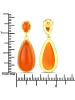 Rafaela Donata Ohrhänger Sterling Silber gelbvergoldet Karneol orange-rot in gelbgold