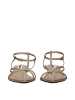 Jil Sander Beige Leder Flache Sandalen
