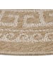 KADIMA DESIGN Teppich Outdoor Flachgewebe Vintage Polypropylen Balkon in Beige