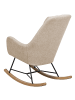 Beliani Schaukelsessel ARRIE in Beige/Schwarz/Braun - (W) 48 x (H) 116 x (L) 92 cm