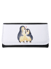 Mr. & Mrs. Panda Portemonnaie für Damen Pinguin umarmen ohne Spruch in Weiß