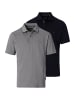 Casa moda Poloshirt Basic in Dunkelblau / grau