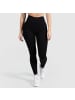 SMILODOX Kompression Leggings Amaze Ripp in Schwarz